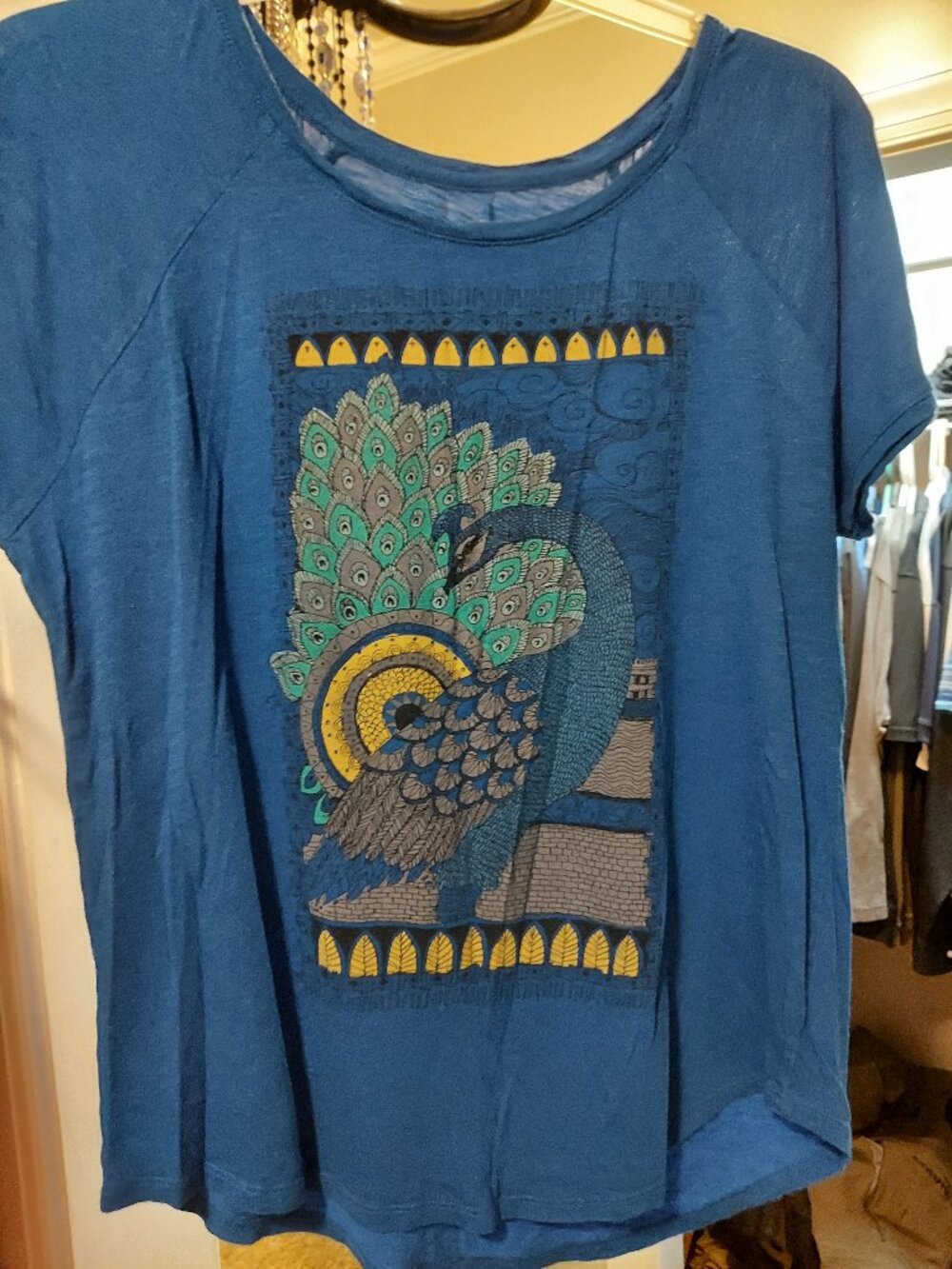 Lucky Brand Peacock Graphic Tee XL